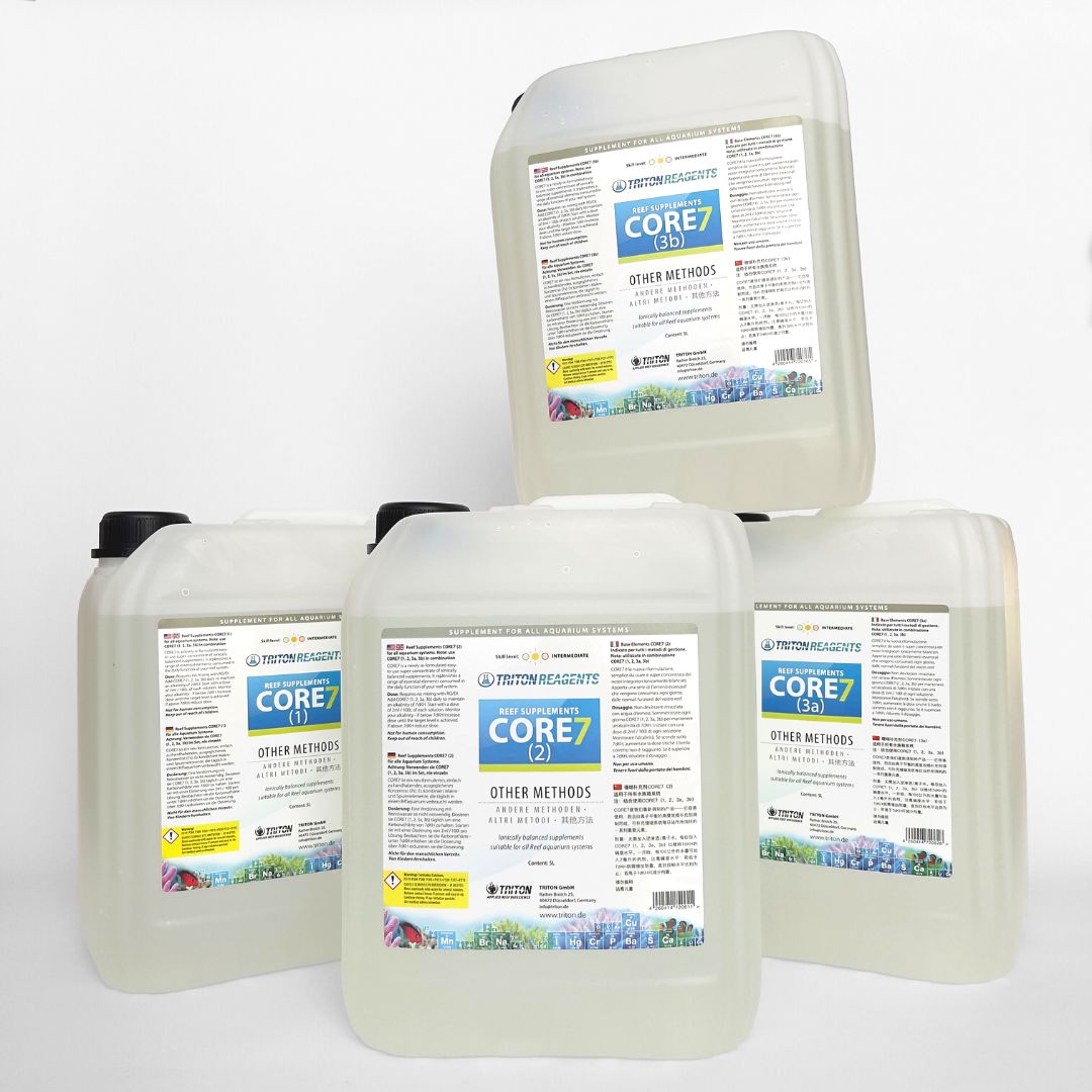 TRITON Einzelgebinde Core7 Reef Supplements Großgebinde 5Liter (flüssig) für andere Methoden Frontansicht